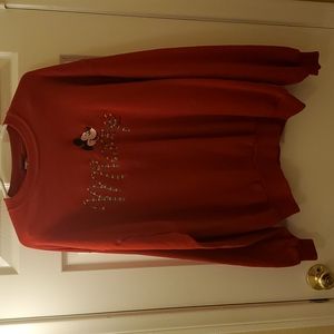 Red vintage mickey mouse sweater